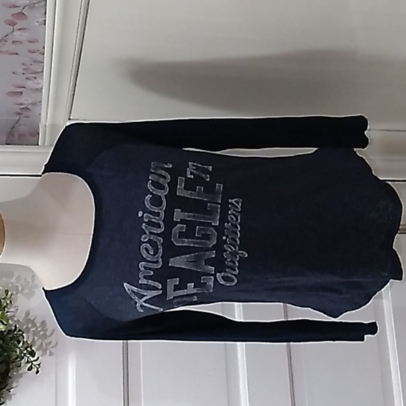 American Eagle Favorite T medium blue long sleeve - Picture 1 of 4